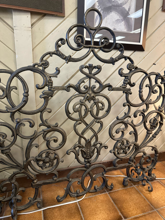Frontgate Fireplace Screen Iron Scroll Vineyard