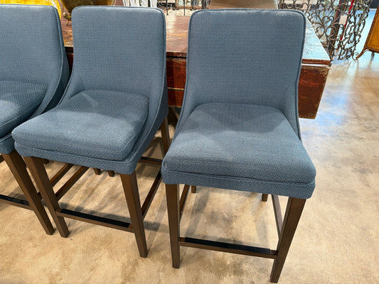 PAIR Arhaus "Luden" Blue Barstools