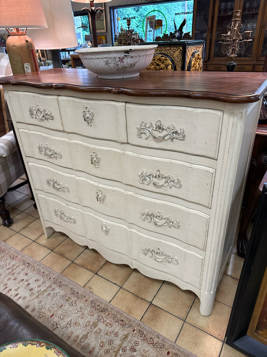 Century Furniture 6-Drawer Cream Painted Chest