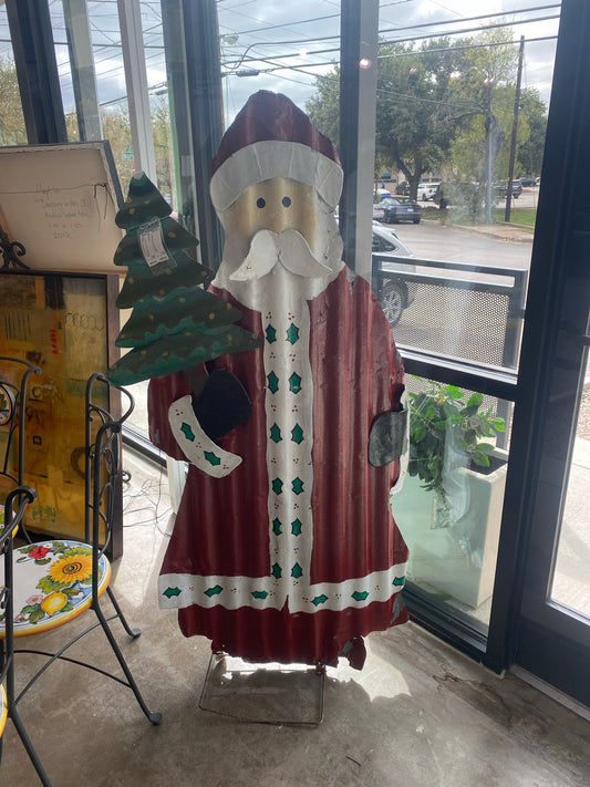 Santa Metal Outdoor Yard Decor