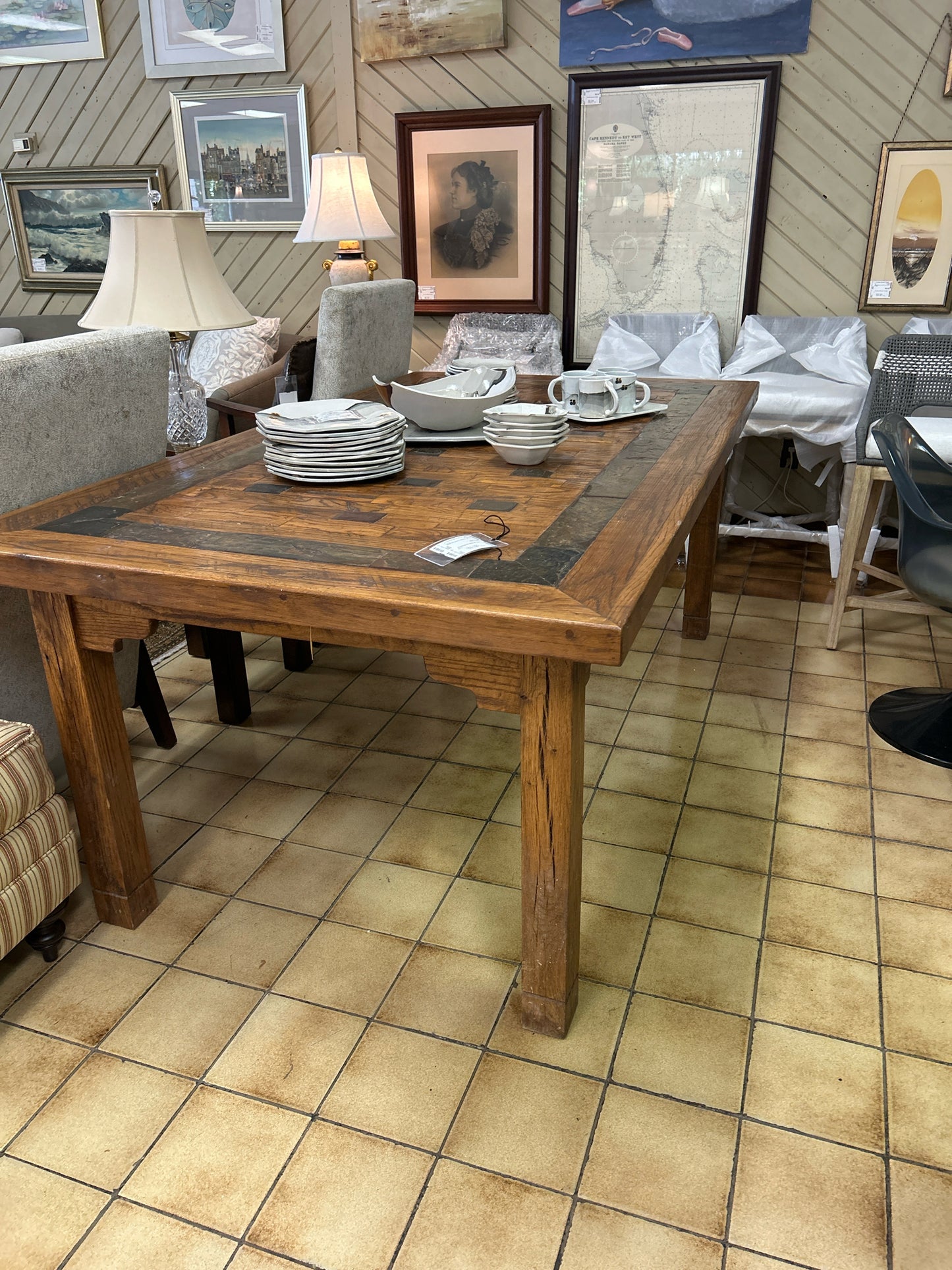 Wood Door Dining Table 78 x 44