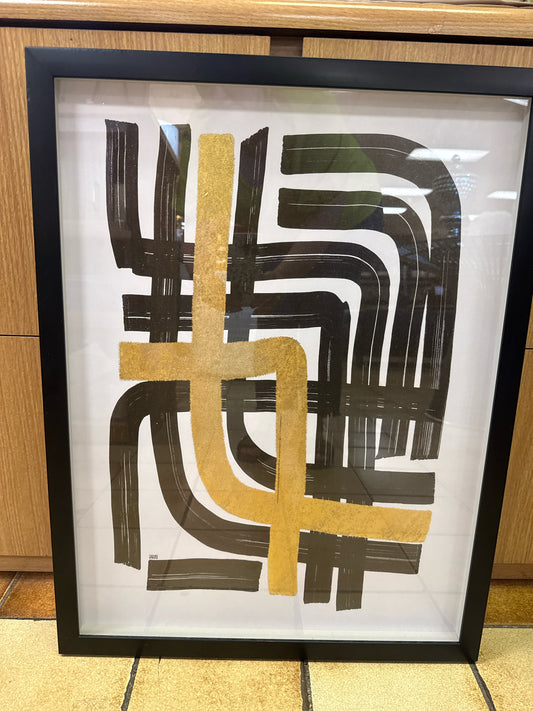 Modern Abstract Farro Serigraph- 19W x 26H ( Includes 2nd print w/o Frame)