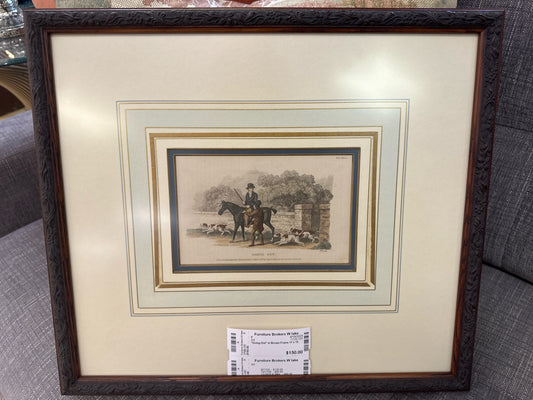 "Going Out" in Brown Frame 17 x 15