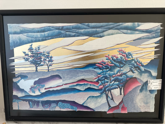 Daryl Howard Original Art Scene in Black Frame 38 x 26