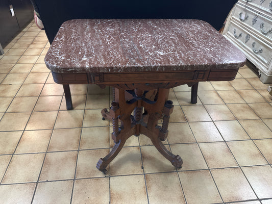 Antique Eastlake Marble Top Table