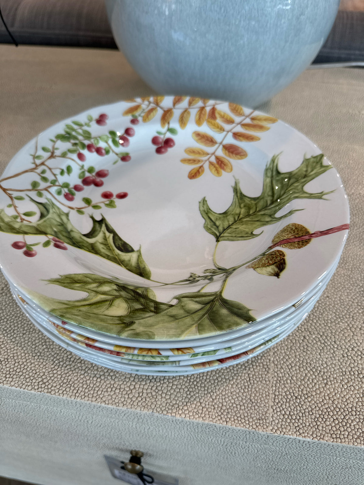 Set of 8 Spode Woodland Harvest 9" Plates
