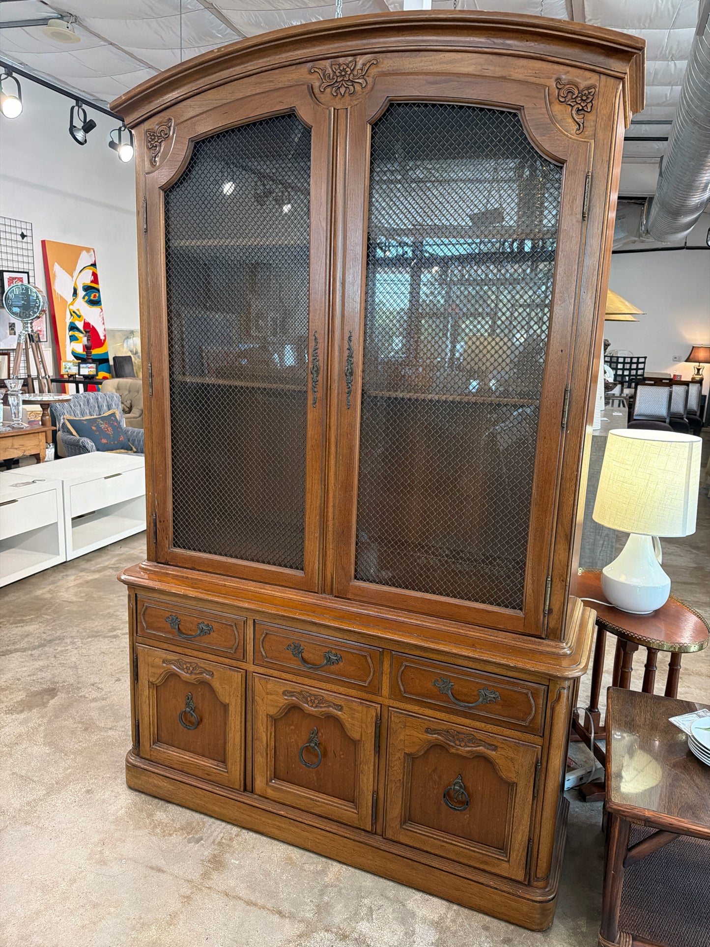 Thomasville Provencal Vintage China Cabinet
