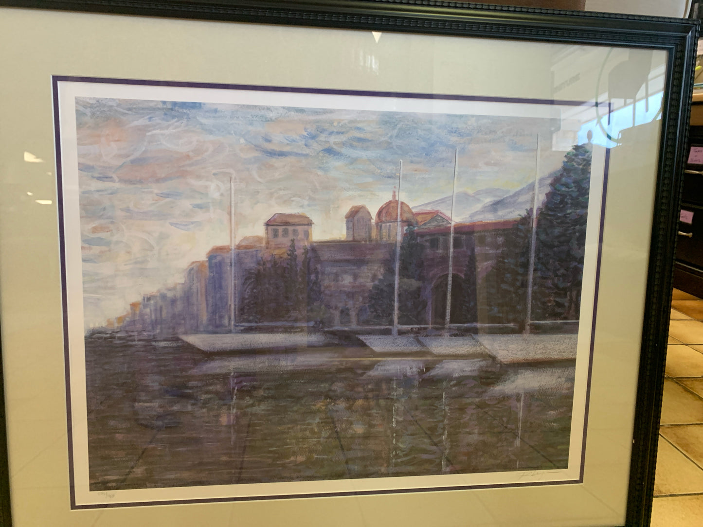 Signed Print Venice in Black Frame 34x28