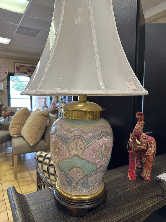 PAIR of Frederick Cooper Chinoiserie Lamps with New Shades