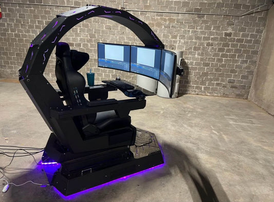 "Predator" Gaming Console Cockpit Chair w/ One Screen