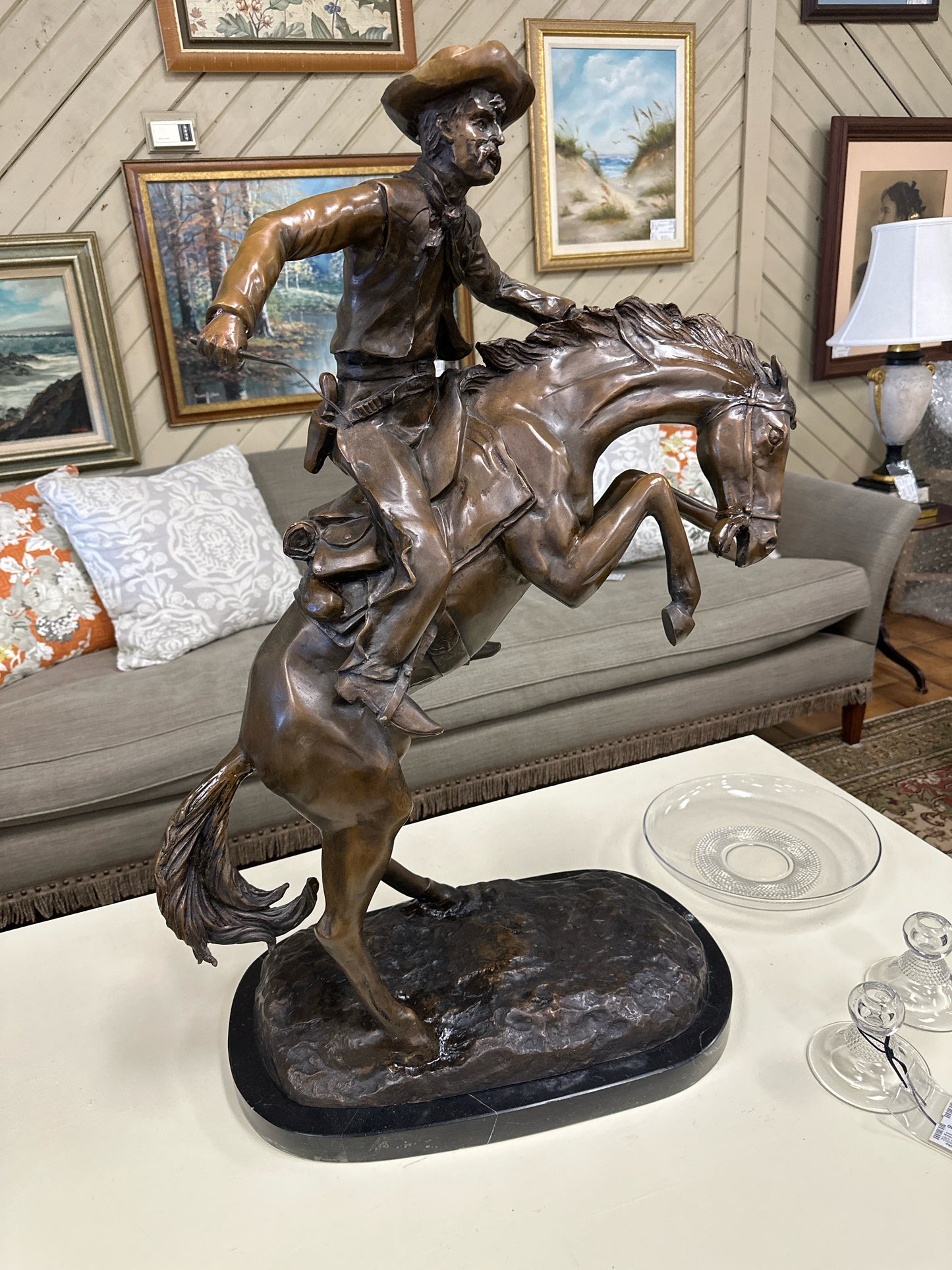 "The Cowboy" Statue Bronze Finish