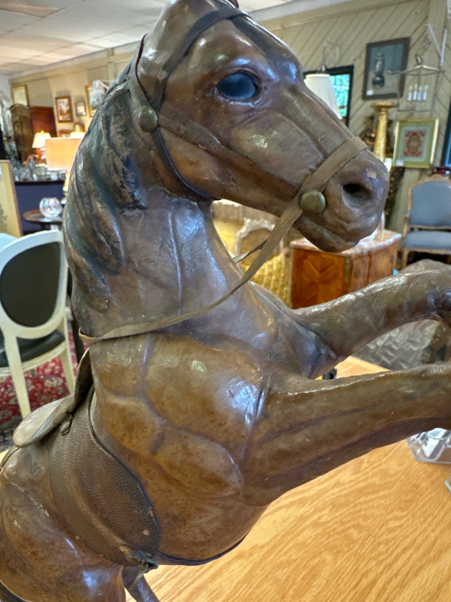Vintage Leather Wrapped Horse