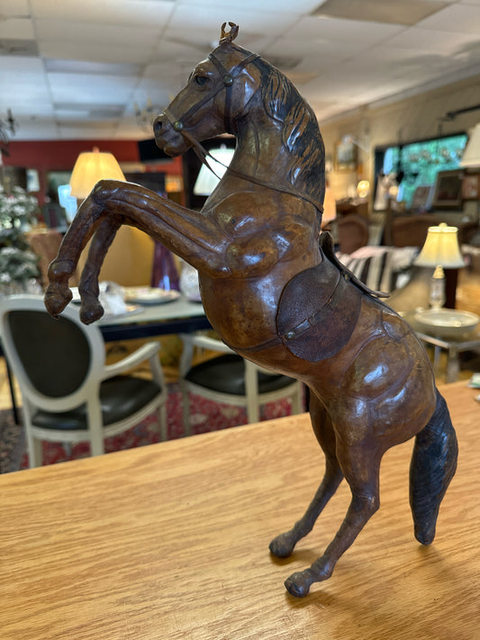 Vintage Leather Wrapped Horse
